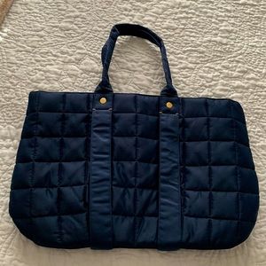 Clare V. Quilted Nylon Tote, New without Tags, Navy Blue
